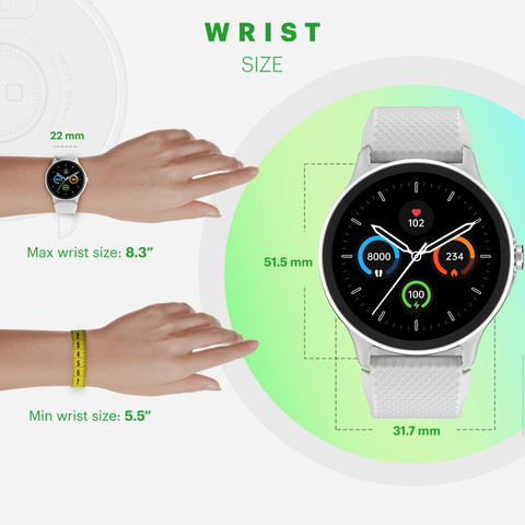 Noise Fuse Round Display with Bluetooth Calling, Metallic  Finish,IP68 Rating Smartwatch