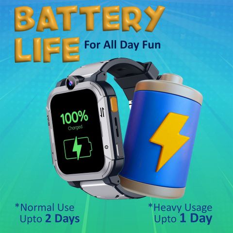 Melbon 4G SmartWatch Specially for girls' safety & Kids GPS Tracker SOS Call Video Call Smartwatch (Grey Strap, Free Size) - Image 7