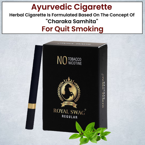ROYAL SWAG Herbal Cigarettes Regular Flavour (80 Sticks) Anti Addiction  Shot Spray 20ml Smoking Cessations Price in India