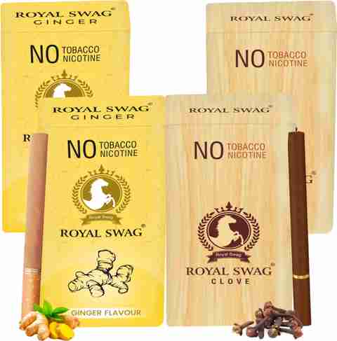 ROYAL SWAG Ayurveda Herbal Cigarettes 40 Sticks (Ginger, Clove Flavour -  Ayurveda Herbs) Smoking Cessations Price in India - Buy ROYAL SWAG Ayurveda  Herbal Cigarettes 40 Sticks (Ginger, Clove Flavour