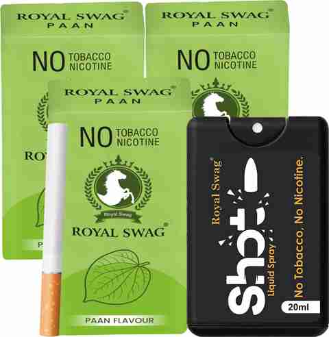 ROYAL SWAG Herbal Cigarettes PAAN Flavoured (30 Sticks) and Anti Addiction  Shot 20 ml Smoking Cessations Price in India - Buy ROYAL SWAG Herbal  Cigarettes PAAN Flavoured (30 Sticks) and Anti Addiction