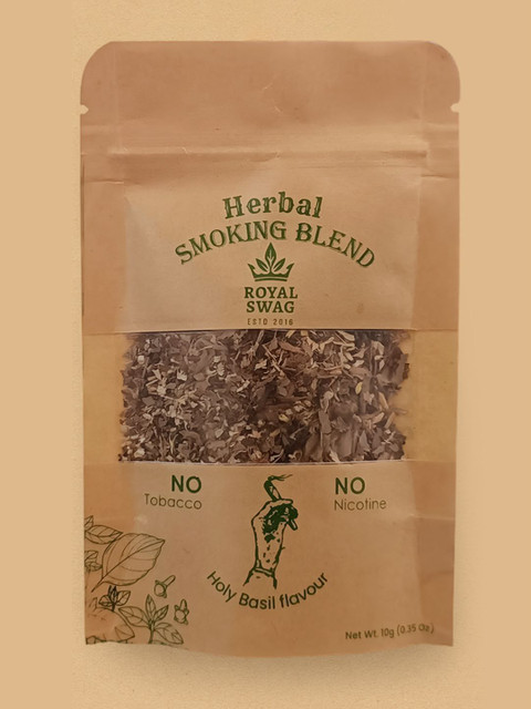 tulsi tobacco online delivery ROYAL SWAG Ayurvedic Herbal Smoking Mixture Tulsi Flavour 10g Tobacco-Free  Blend Smoking Cessations Price in India