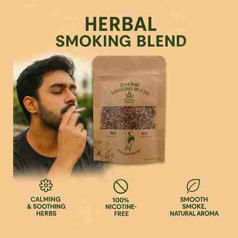ROYAL SWAG Ayurvedic Herbal Smoking Mixture Tulsi Flavour 10g Tobacco-Free Blend Smoking Cessations Price in India