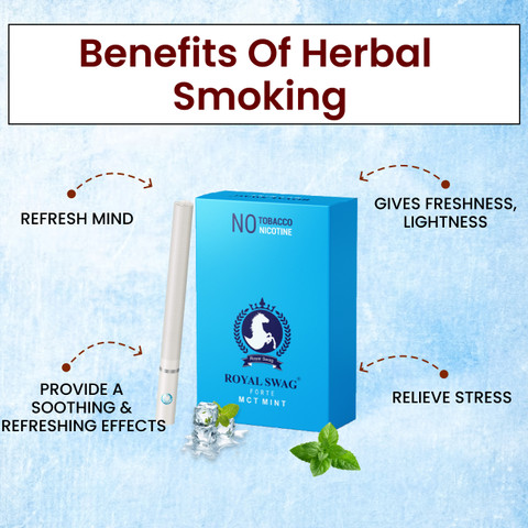 benefits of herbal cigarettes ROYAL SWAG Ayurvedic & Herbal Cigarette, Mint Flavour Smoke Tobacco Free  Cigarettes with Shot Helps in Quit Smoking - (30 Sticks, Shot -1) Smoking  Cessations Price in India