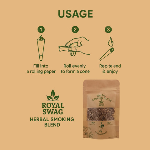 ROYAL SWAG Ayurvedic Herbal Smoking Mixture Tulsi Flavour 10g Tobacco-Free  Blend Smoking Cessations Price in India