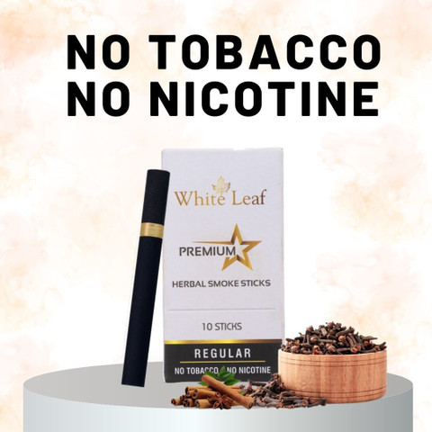 White Leaf Premium Herbal Smokes Cigarettes - Regular, Mint & Frutta Smoke  (30 Sticks) Smoking Cessations Price in India - Buy White Leaf Premium  Herbal Smokes Cigarettes