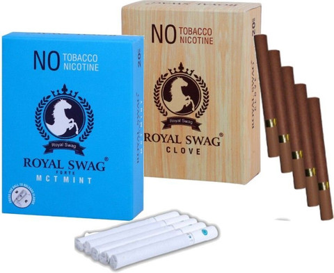 royal swag clove cigarettes ROYAL SWAG Herbal Mint Cigarettes, Clove Cigarettes Tobacco-Free  Nicotine-Free Smoke Sticks Smoking Cessations Price in India
