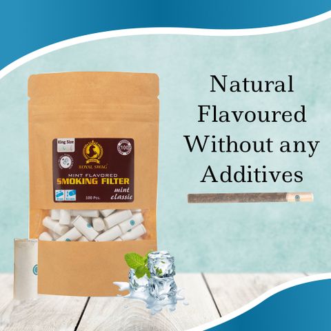 ROYAL SWAG King Size Smoking Filters Mint Flavour(20 MM*7 MM Filter) 100  Filters/Pack Smoking Cessations Price in India