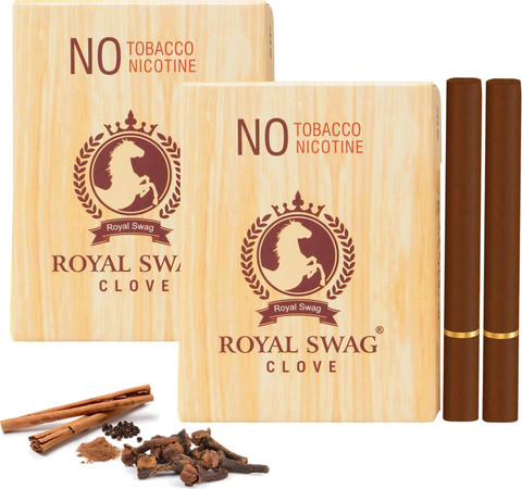 ROYAL SWAG Ayurvedic Herbal Cigarette Clove Flavour(20 Stick) Tobacco And Nicotine  Free Smoking Cessations Price in India