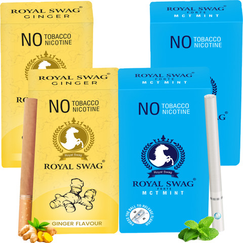 ROYAL SWAG Ayurveda Herbal Cigarettes 40 Sticks (Ginger, Mint Flavour With  Ayurveda Herbs) Smoking Cessations Price in India