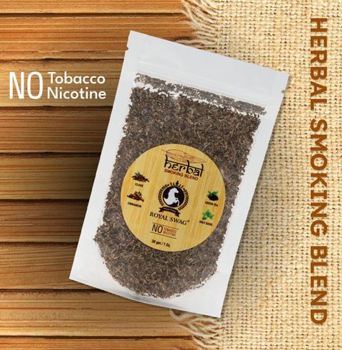 what is herbal tobacco ROYAL SWAG Tobacco & Nicotine Free Smoking Mixture With 100% Natural Herbal  Smoking Blend Smoking Cessations Price in India