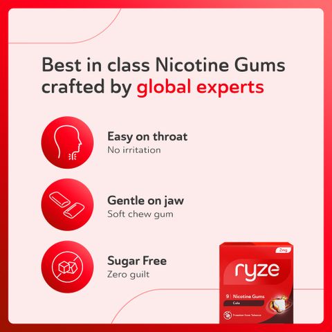 Ryze 2mg Cola Flavor Nicotine Gum, Pack of 9 - Image 7