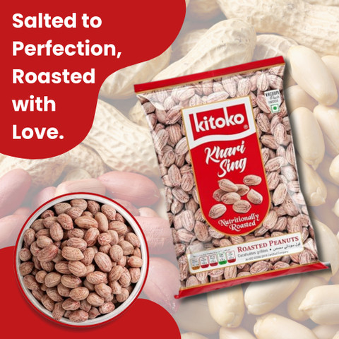 Kitoko Vacuum Packed Roasted Peanuts | Namkeen Khari Sing