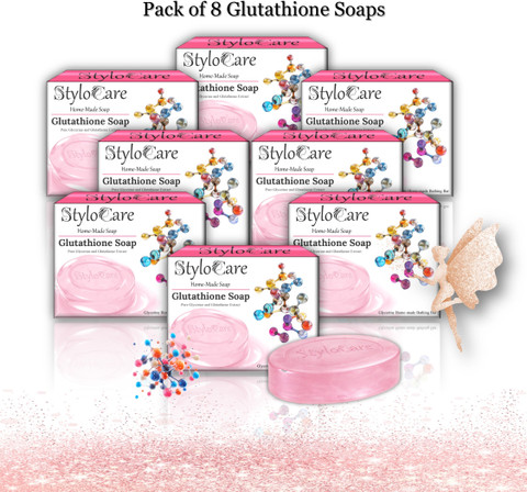 glutathione soap bars Stylo Care Glutathione Bath Soap Bar 100g (Combo Pack of 8) Moisturizing  Glycerine Soap