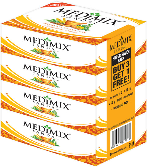 MEDIMIX SANDAL SOAP - 75g | BUY 3 GET 1 SOAP