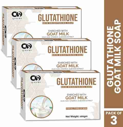 glutathione goat milk soap CO Luxury Glutathione Goat Milk Skin Brightening Soap | Kojic Acid,Aloevera  Extract - Price in India, Buy CO Luxury Glutathione Goat Milk Skin  Brightening Soap