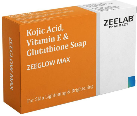zeeglow max kojic acid and glutathione soap with vitamin e ZEE LAB Zeeglow Max Kojic Acid, Vit E & Glutathione Soap 75g | Remove Tan &  Pigmentation