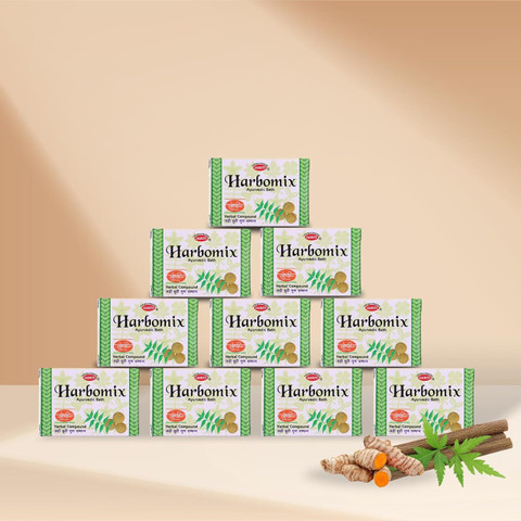 JAGRITI Herbomix Soap -Ayurvedic Bath Soap for Glowing Skin|All