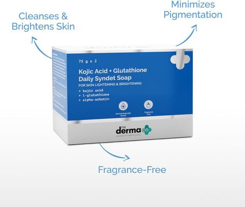 kojic acid & glutathione whitening bleaching soap cleansing The Derma Co + L- Daily Syndet Manila Ph Dec 19