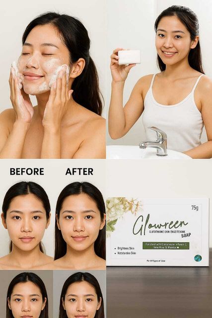 glutathione soap before and after photos GLOWREEN Skin Brightening Intensive brightening eye cream Version:#1 Mask Gastric pentadecapeptide body protection
