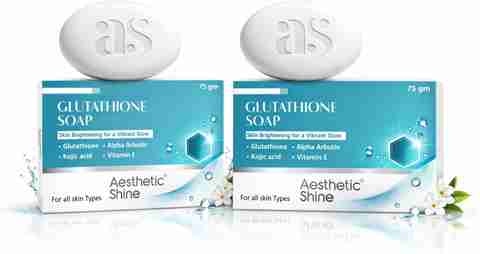 shine glutathione Aesthetic Shine Glutathione Soap with Kojic Acid, Alpha Arbutin, and Vitamin E Brighten, Nourish