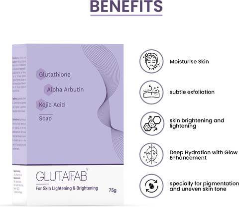 kojic acid glutathione soap benefits Kojic Acid Soap Arbutin Glutathione Skin Whitening Soap with Vitamin C -  140 GMS main image 0