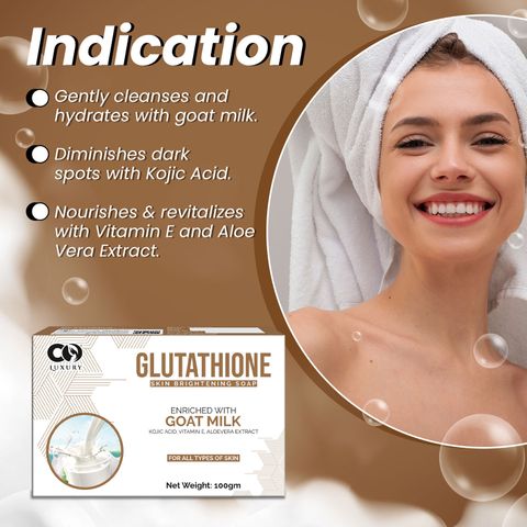CO Luxury Glutathione Goat Milk Skin Brightening Soap | Kojic Acid,Aloevera Extract - Price in India, Buy CO Luxury Glutathione Goat Milk Skin Brightening Soap