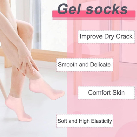 Masox Store Spa Gel Socks Feet Protector Crack Heel Repair Socks