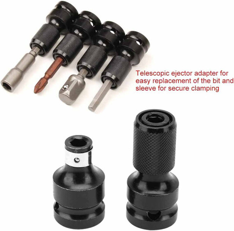 uptodatetools 2Pcs Impact Wrench Adapter, Hex Drill Chuck Adaptor