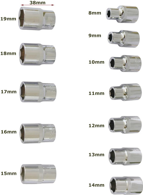Inditrust 13PCS Handle Wrench T- Spanner 1/2