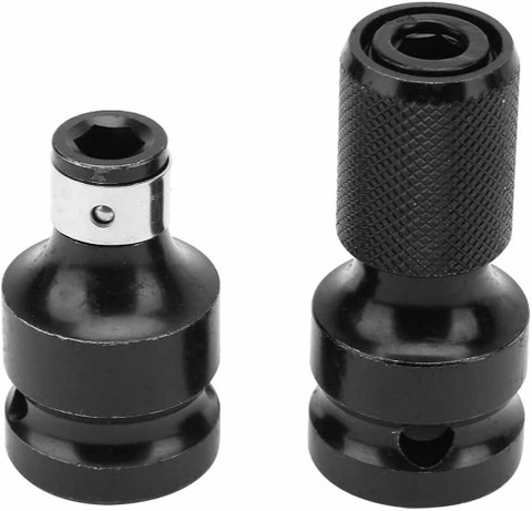 uptodatetools 2Pcs Impact Wrench Adapter, Hex Drill Chuck Adaptor
