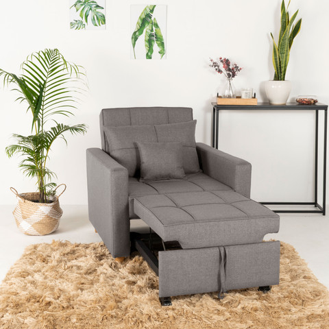 Seater Sofa Grey Single Sofa Bed Chair Jordyblue Derby Seater - Main Image