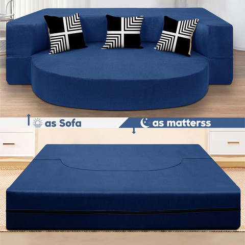Flipkart Perfect Homes Sleeper Round Sofa futon Couch Seater Double Foam  Fold Out Sofa Cum Bed