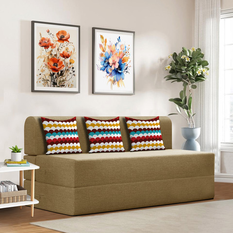 Flipkart Perfect Homes X Feet Foldable Sofa Cum Bed Seater