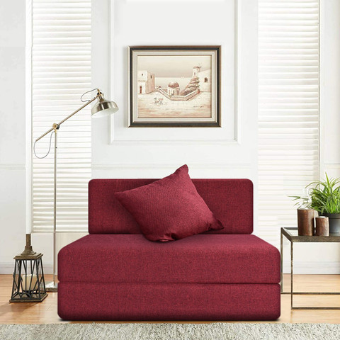 Fresh Up 72x30x7 Inches Seater Single Foam Fold Out Sofa Cum Bed