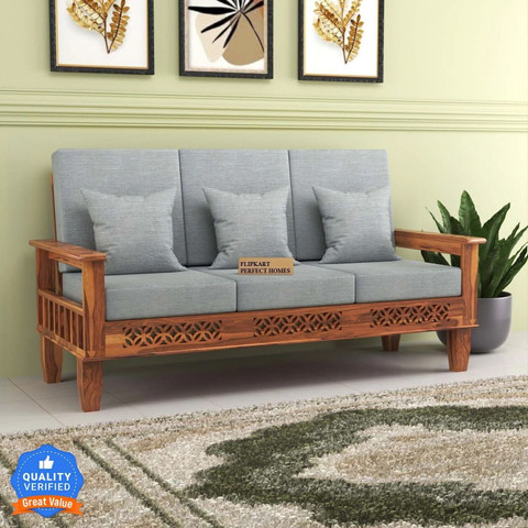 Flipkart Perfect Homes CNC Cutting Designed Sheesham Wood Three