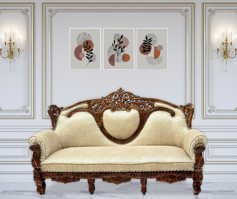 Teak Wood Sofa Design Sofa Without Pillows TUSKER TEAK WOOD SOFA