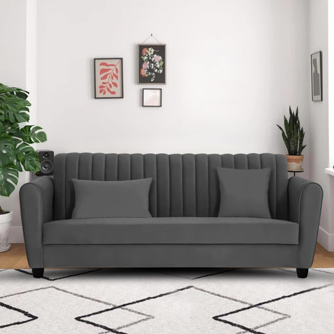 Vansh Furniture Premium Quality Velvet Fabric Seater Sofa
