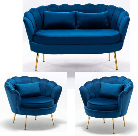 Smarts collection beautiful fabric sofa set with metal legs for your living  room, bedroom, office Fabric Sofa Set