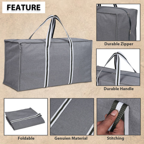 DOUBLE R BAGS Heavy Duty Extra Large Storage Bag, Moving Bag Tote, Blanket  Clothes Organizer Polyester Laundry Bag