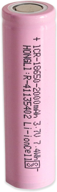 Smuf 18650 Li-ion Cell 3.7V 2000mAh 7.4WH Rechargeable Lithium