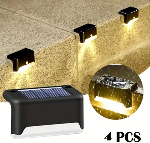 QXORE LED Solar Lights for Outdoor Home Garden Wall Step