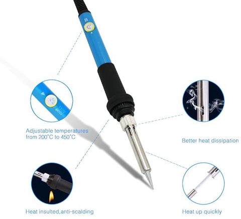 Atrocitus ATC42060W Professional Soldering Iron Temperature Controlled with 5 Bits 60 W Temperature Controlled (Pointed Tip) - Image 6