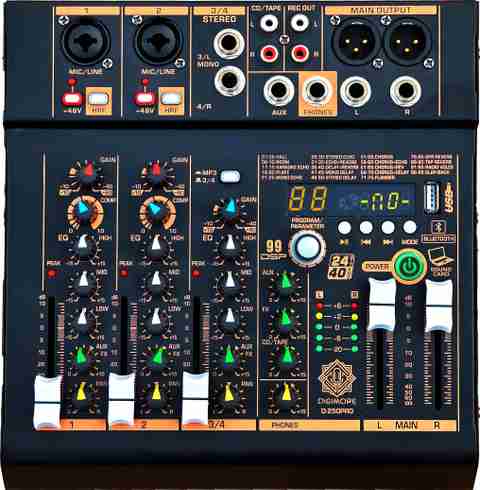 Digimore Professional Audio Mixer with 99 DSP Effects | USB/PC