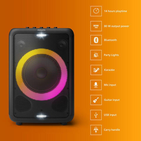 Bluetooth Party Speaker Philips Portable Speaker Price Buy PHILIPS - Main Image