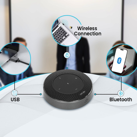 Buy Peoplelink UVC35B Wireless Speakerphone: 360° Audio Pickup