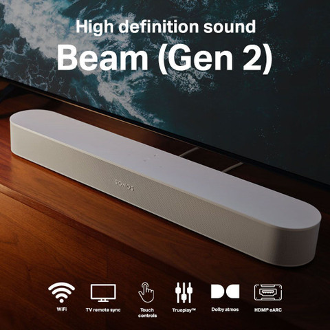 Buy Sonos Beam 2 Wireless Dolby Atmos, Wi-Fi Connect 250 W