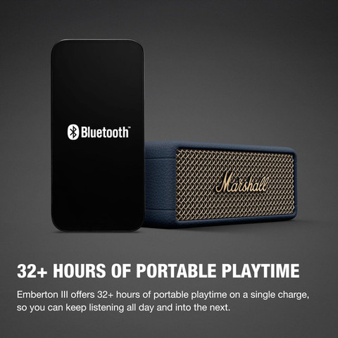 Buy Marshall Emberton III Portable 32+Hour Playtime, 360-degree