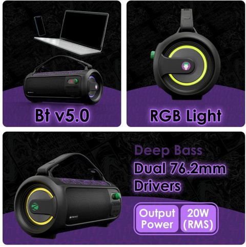 Buy ZEBRONICS Rocket 500 DC JOKER Edition, 10 Hour Backup