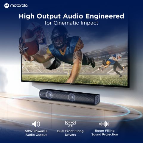 MOTOROLA AmphisoundX Vibe 50 W Bluetooth Soundbar (Black, 2.1 Channel) - Image 6